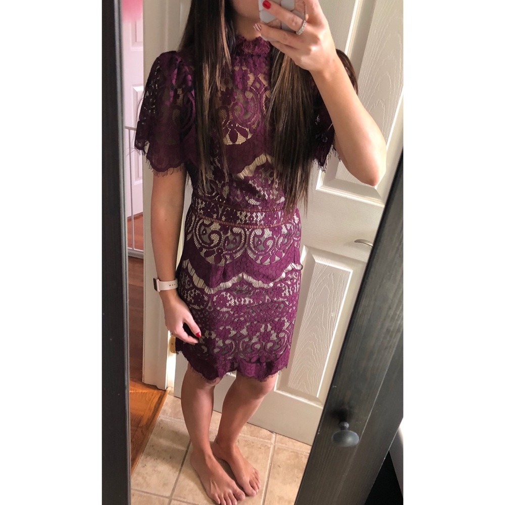 Burgundy Lace Dress